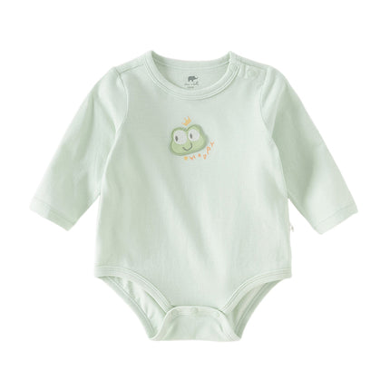 Baby Girls/Boys Summer Green/Light Pink Breathable Cotton Soft Rompers