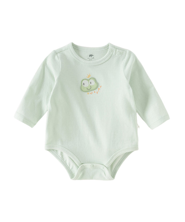 Baby Girls/Boys Summer Green/Light Pink Breathable Cotton Soft Rompers