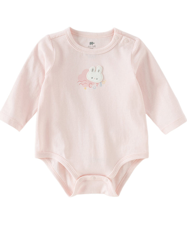 Baby Girls/Boys Summer Green/Light Pink Breathable Cotton Soft Rompers
