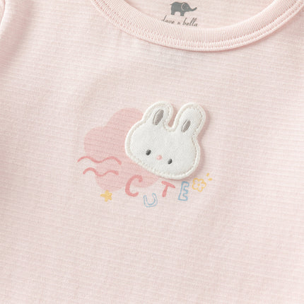Baby Girls/Boys Summer Green/Light Pink Breathable Cotton Soft Rompers