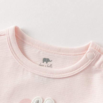 Baby Girls/Boys Summer Green/Light Pink Breathable Cotton Soft Rompers