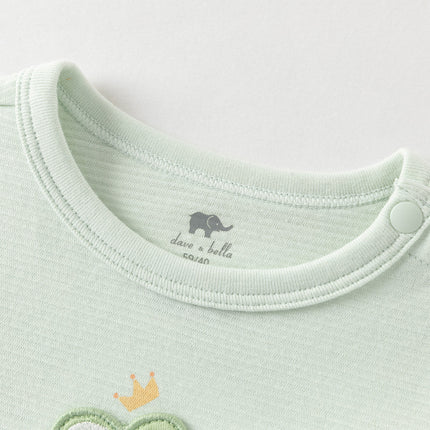 Baby Girls/Boys Summer Green/Light Pink Breathable Cotton Soft Rompers