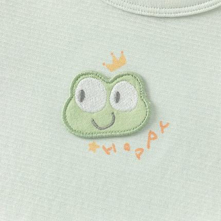 Baby Girls/Boys Summer Green/Light Pink Breathable Cotton Soft Rompers