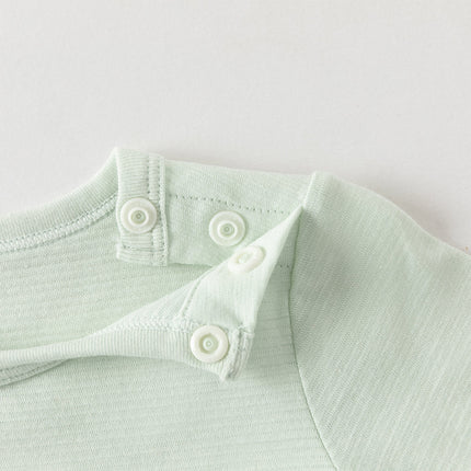 Baby Girls/Boys Summer Green/Light Pink Breathable Cotton Soft Rompers