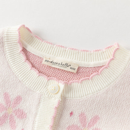 Toddler Girls Sweet Purple Pink Lightweight Cotton Sweater Cardigans