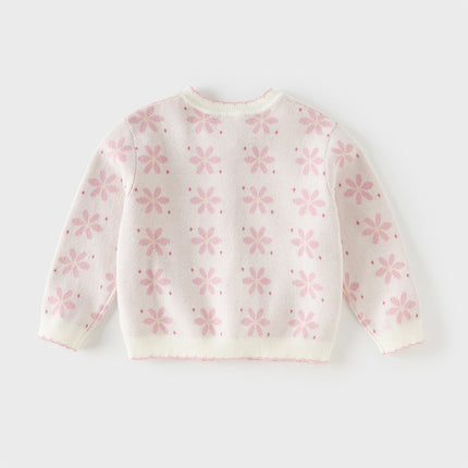 Toddler Girls Sweet Purple Pink Lightweight Cotton Sweater Cardigans