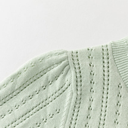 Toddler Girls Cute Green Versatile Mesh Sweater Cardigans