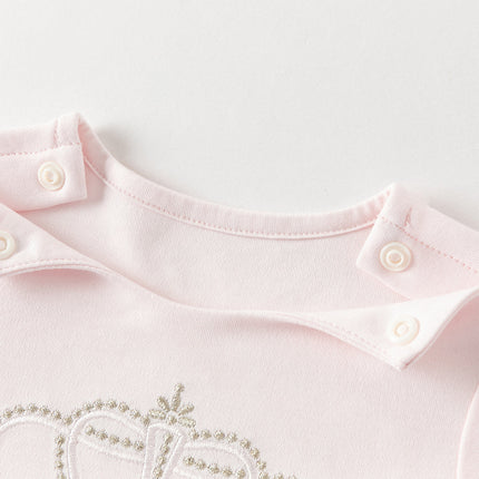 Baby Girls Light Pink Cute Mesh Dress-style Rompers