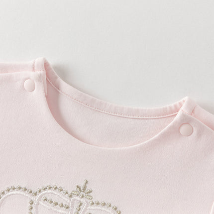 Baby Girls Light Pink Cute Mesh Dress-style Rompers