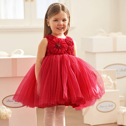 Kids Girls Summer Noble Reb/Pink Haute Couture Mesh Party