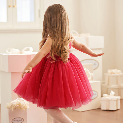 Kids Girls Summer Noble Reb/Pink Haute Couture Mesh Party