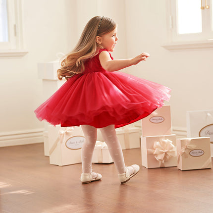 Kids Girls Summer Noble Reb/Pink Haute Couture Mesh Party