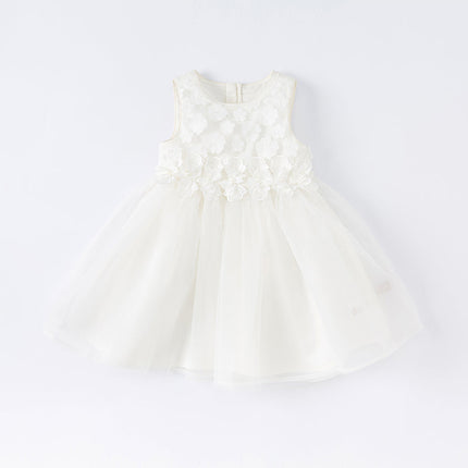 Summer Toddler Girls White Lace Princess Dress