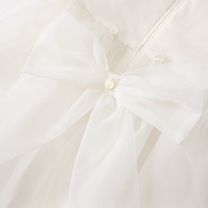 Summer Toddler Girls White Lace Princess Dress