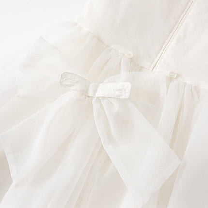Summer Toddler Girls White Lace Princess Dress