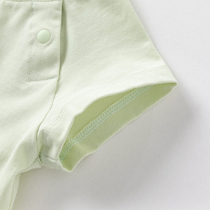 Babyy Girls/Boys Summer Purple/Green Short-sleeved Loose Rompers