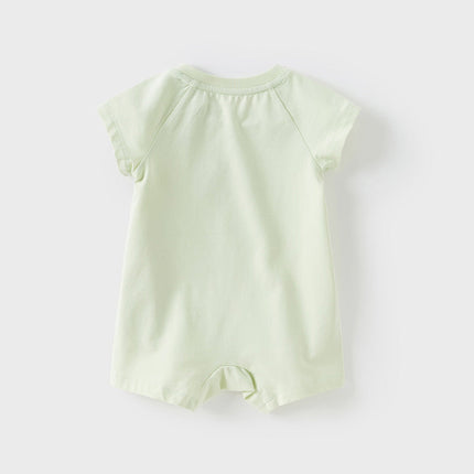 Babyy Girls/Boys Summer Purple/Green Short-sleeved Loose Rompers