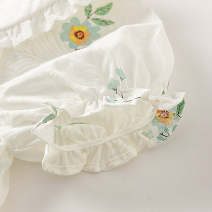Toddler Girls Summer Cute Floral Print Doll Collar Party Dress