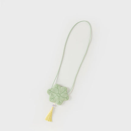 Girls Summer Chinese Style Green Mesh Princess Dress (wallet bag）
