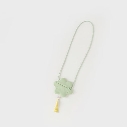 Girls Summer Chinese Style Green Mesh Princess Dress (wallet bag）