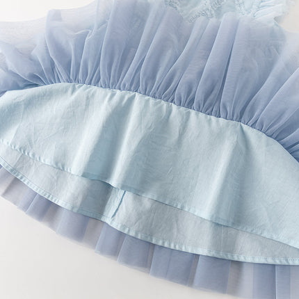 Summer Toddler Girls Sleeveless Layered Mesh Princess Dress