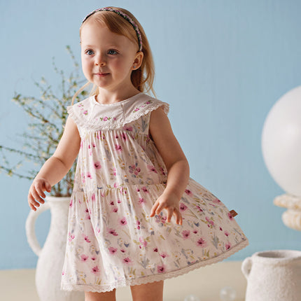 Toddler Girls Summer Floral Print Sweet Casual Sleeveless Vest Dress