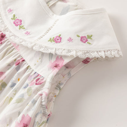 Toddler Girls Summer Floral Print Sweet Casual Sleeveless Vest Dress