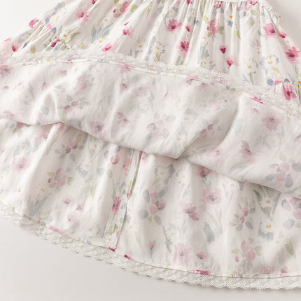Toddler Girls Summer Floral Print Sweet Casual Sleeveless Vest Dress