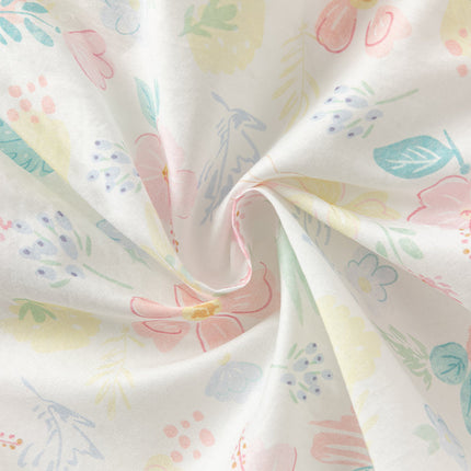 Toddler Girls Summer Cotton Floral Print Classic A-line Dress