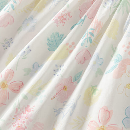 Toddler Girls Summer Cotton Floral Print Classic A-line Dress