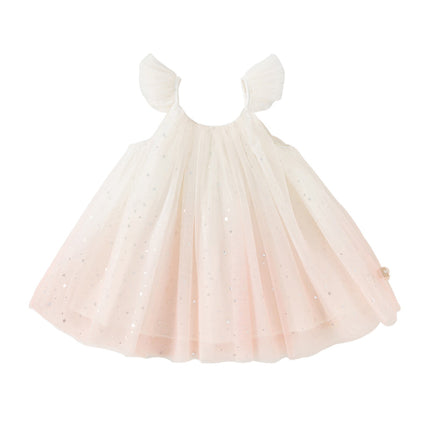 Girls Summer Gradient Pink Sleeveless Sweet Princess Dress