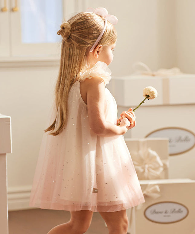 Girls Summer Gradient Pink Sleeveless Sweet Princess Dress
