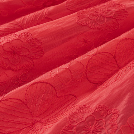 Toddler Girls Summer Red Sleeveless Elegant Princess Dress