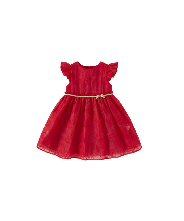 Toddler Girls Summer Red Sleeveless Elegant Princess Dress