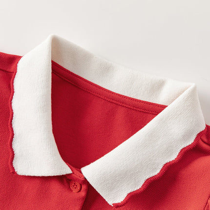 Toddler Girl Summer Cotton Red/Pink Polo Princess Dress