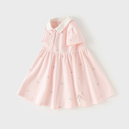 Toddler Girl Summer Cotton Red/Pink Polo Princess Dress