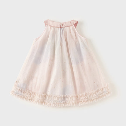 Girls Summer Pink Sleeveless A-line Princess Dress