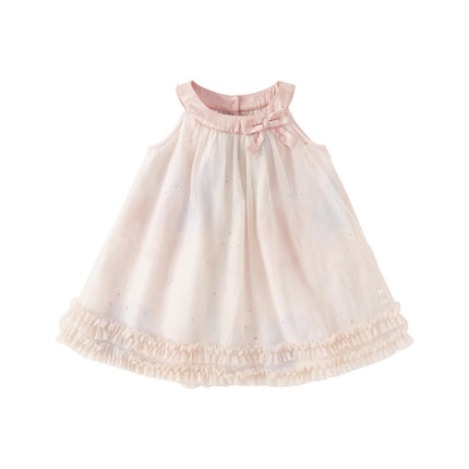 Girls Summer Pink Sleeveless A-line Princess Dress