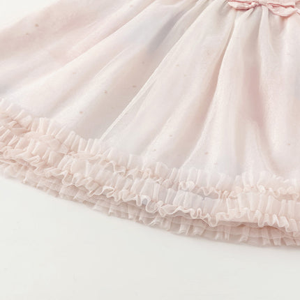 Girls Summer Pink Sleeveless A-line Princess Dress