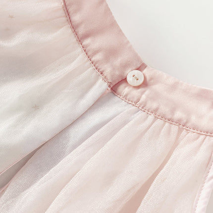 Girls Summer Pink Sleeveless A-line Princess Dress