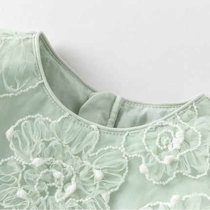 Girls Summer Green Meah Cute Birthday Dress