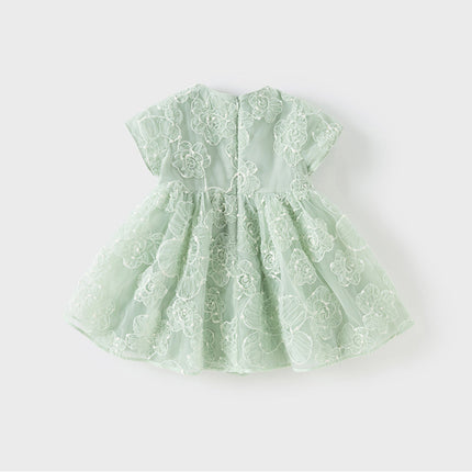 Girls Summer Green Meah Cute Birthday Dress