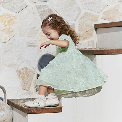 Girls Summer Green Meah Cute Birthday Dress