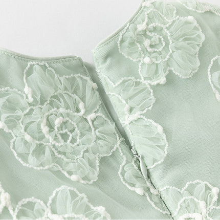 Girls Summer Green Meah Cute Birthday Dress
