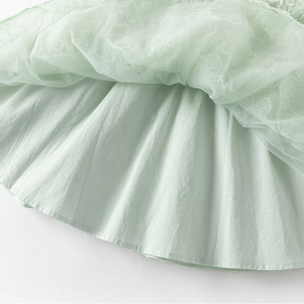 Girls Summer Green Meah Cute Birthday Dress