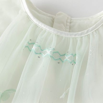 Girls Summer Elegance Mint Green Mesh Party Dress
