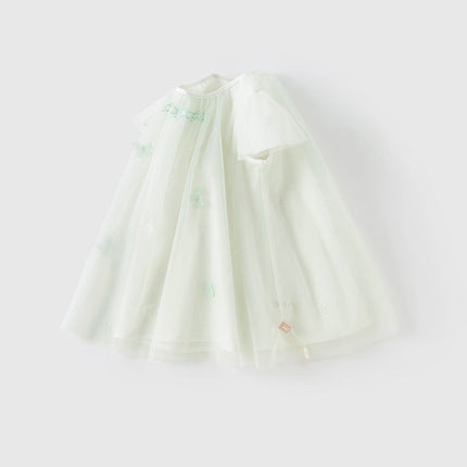 Girls Summer Elegance Mint Green Mesh Party Dress