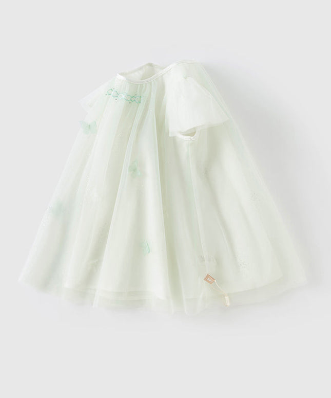 Girls Summer Elegance Mint Green Mesh Party Dress