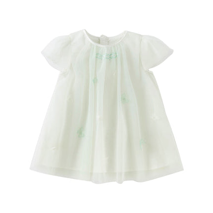 Girls Summer Elegance Mint Green Mesh Party Dress