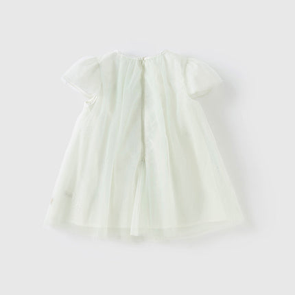 Girls Summer Elegance Mint Green Mesh Party Dress